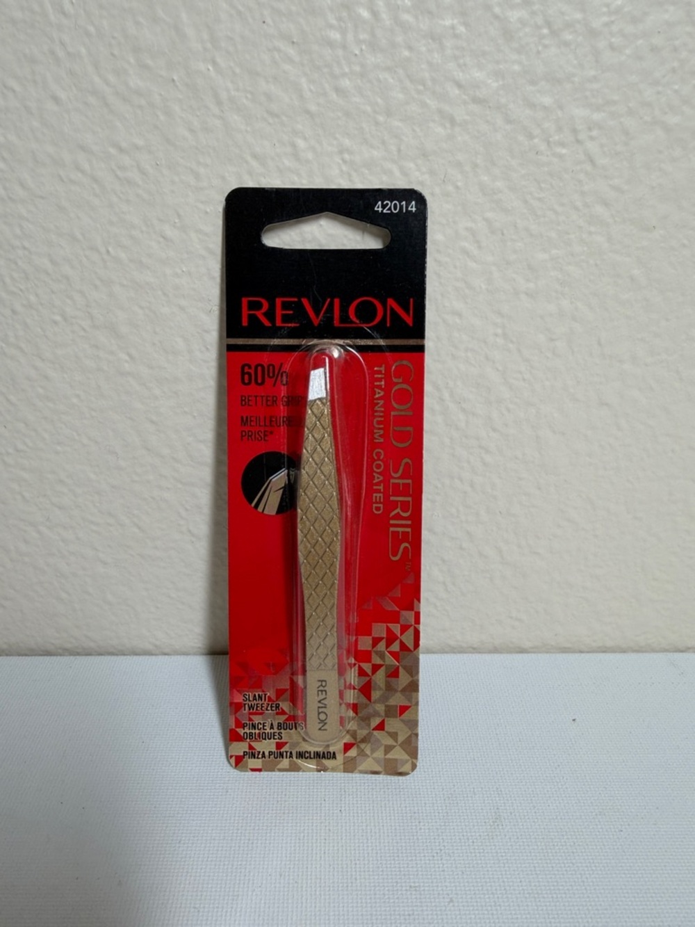 Revlon Gold Series Titanium Coated Slant Tweezer - Gold